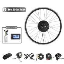 전기 자전거 삼륜 2 변환 키트 1500W 모터 휠 48V 500W 1000W Ebike 전면후면 허브 350W 36V 전자 26 인치 LCD3, 20, 36v 500w Rear G51