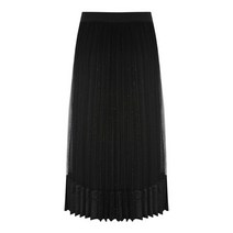 베스띠벨리 22F/W 벨벳 레이스 플리츠 스커트 BFS2308BK