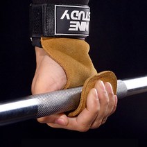 미끄럽방지 웨이트 역기 헬스스트랩 손목보호대 리프팅 턱걸이 크로스핏 스트랩, 브라운