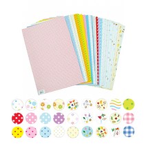 CoCoPink / h50 무늬 칼라펠트 접착식 45x30cm 669-꽃(크림), 단일 출판사