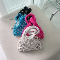 미니 파우치세트 니트 뜨개가방 4color