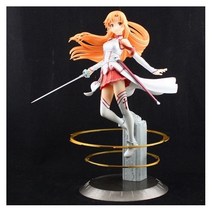 1/7 윙 소드 아트 온라인 피규어 아스나 언더월드 일본 애니메이션 PVC 액션 피규어 장난감 게임 컬렉션 모델 인형, No Retail Box, 22cm