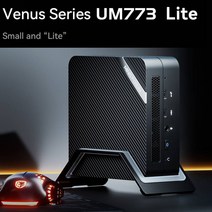 미니피시 서버 호스팅 소형 MINISFORUM-UM773 Lite 미니 PC 8 코어 16 스레드 AMD Ryzen 7 7735HS DDR5 윈도우즈 11 프로 USB4 게임용, [04] EU, [03] 16GB 500GB
