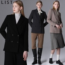 리스트 피크드 라펠 셋업 재킷