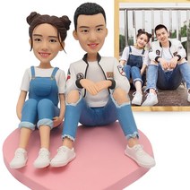 연인 친구 가족 선물 우정 클레이 DIY 밀랍 인형