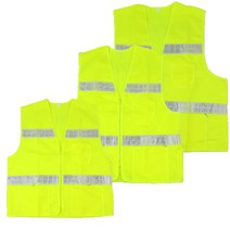 형광 작업 안전 지퍼 작업조끼, M