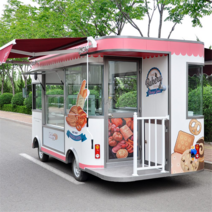카고 푸드 트럭 소형 카라반 트레일러 다목적 분식 스낵카 차량 식품 버스 커피 밴 주스 판매 카트 핫도그 캔디 와플 캔디 하우스 아이스크림 판매, 씨엔