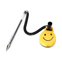 델리 스마일 데스크 부착볼펜 0.5mm E6793, 12개, 블랙