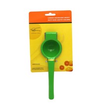 수동 과일 압착기 알루미늄 합금 핸드 압력 과즙기 프레스 레몬 오렌지 주방 과일 도구, green, L
