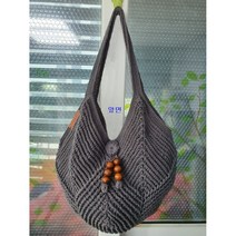 22911딥그레이 호보백 손뜨개가방 망태기가방 패션가방 대학생가방 효도선물