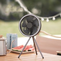 3in 1 캠핑용 삼각대 무선 선풍기 USB 충전식 실링팬 휴대 편리 DQ212, 화이트