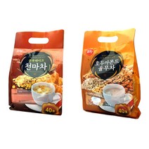 꽃샘식품 영양차 곡물율무차 마음료 아몬드율무차 국산율무차 호두율무차 간식차, qwe 고향 호두아몬드 율무차 콘푸레이크 천마차 따뜻한, qwe 호두아몬드율무차40T