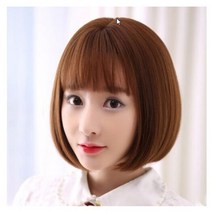 숏컷통가발, 1개, 다크브라운
