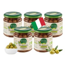 COOP 비비베르데 이탈리아 유기농 씨없는 페란자나 올리브 절임 280g 무첨가물 Non GMO, 5개