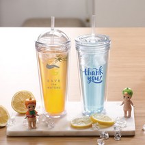 국내생산 주문제작 슬림아이스 500ml DD-09906 콜드컵 빨대 플라스틱 빨대컵 아이스 투명 돔 플랫 리유저블 텀블러 1204EA