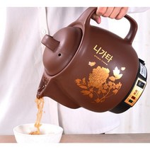 전기 약탕기 홍삼제조기 중탕기 건강원 도자기 주전자 티포트 홍삼만들기 한의원 유리 한약, 6L