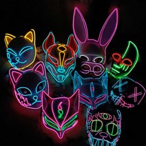 led가면 할로윈가면 늑대인간 조커 마스크 가면 얼굴, 늑대 삼색
