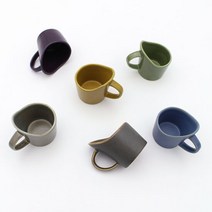 달소금 핸드메이드 도자기 무광 종이컵홀더(6color), 색상:옐로우그린, 단품