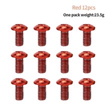 합금강 디스크 브레이크 패드 나사 T25 M5 * 10 자전거 액세서리 산악, 01 Red
