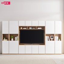 모던 월플렉스 서재형 거실장 3600, 화이트