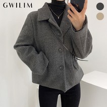 (귈림) 오가닉버튼 아웃포켓 모직코트 자켓(GAWJK025P)