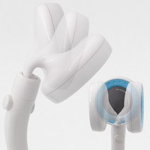 베스트샤워 360도 각도조절 수압상승 온오프 버튼 절수 샤워기, 목돌림헤드(블루)