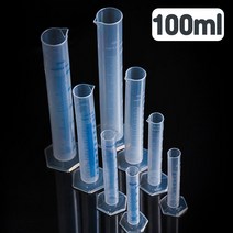 엄마의쇼핑 플라스틱 PP 메스 실린더 100ml 눈금실린더 시험관 실험관, 단품, 단품