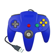 任天堂 N64 USB游戏手柄 N64手柄 PC 电脑手柄 N64USB兼容MAC, blue
