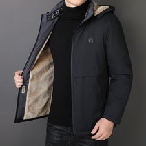DFMEI 겨울 면화 패딩 재킷 남성용 분리형 모자 미드 워머 패딩 재킷 플러스 캐시미어 두꺼운 재킷 남성