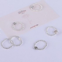 어폼 DIY 은볼 비즈 반지 만들기 키트