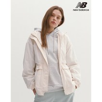 뉴발란스 여성 롱기장 우븐 자켓 바람막이 크림 NBNMC3W712-64