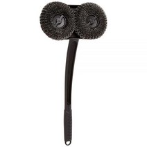 Outset 76228 교체용 메시 스크러버 메탈릭, Mesh Scrubber Grill Brush- Lon