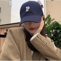 피크인타임 자수 P볼캡 남여공용 커플 야구 캡모자