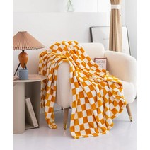 집순이 담요 쇼파 Inyahome-버팔로 격자 무늬 플란넬 블랭킷 바둑판 패턴 필링 없음 침대용 럭셔리하고 아늑한 블랭킷