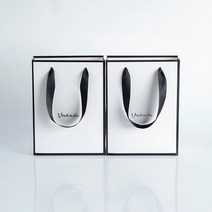 보부상가방 패브릭 가벼운 패브릭 대학생 여성 미니 크로스백 숄더백 핸드폰가방 손잡이가 달린 크래프트 종이 가방 대량 대형 쇼핑백 흰색 검정색 선물 토트백 재활용 가능한 소매 개, 7.with logo  30x10x25cm