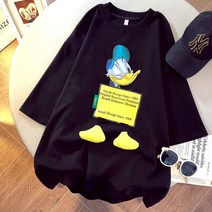 여름 여성 라운드넥 5부 반팔티 오버핏 박스티 롱티 원피스 홈웨어 면티 여성의류