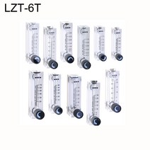 복합가스 측정기 산소농도 PMMA 가스 유량계 공기 1/4 "BSP Female Square Panel Type Rotameter LZT-, 14 10-60LPM