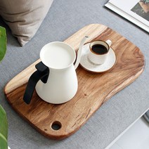 웨이브 디자인 사각 나무 도마 서빙 보드 플레이트 우드트레이, 대