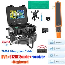 새로운 AHD 1080P 512HZ sonde Locator 자동 셀프 레벨링 파이프 하수구 검사 시스템 케이블 50m, 20m, 손데 리시버 K