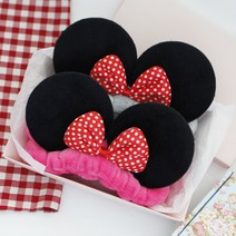 미니마우스 세안밴드 샤워 헤어밴드(5Colors)., 화이트