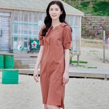 여성 플리츠 카라 슬림 원피스 LCOPL524_YB