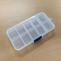 비즈 공예 재료보관 통 소형 10구 플라스틱케이스 아크릴케이스 투명플라스틱박스 네일테이블