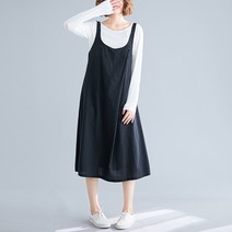 채윤러브 chaeyoon love 여성 멜빵 오버핏 빅사이즈 원피스 CY0019A