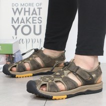 캐주얼 샌들 남성 가죽 벨크로 샌달 KA191S2