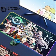 에픽 세븐 Rgb 마우스 패드 게이머 키보드 매트 책상 애니메이션 카펫 Pc 빅 게임 캐비닛 확장, 09 GG001215_06 RGB300x900x3mm