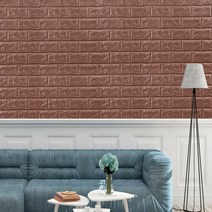 [델리아몰] 2.5m/10m/10P/20P셋트 단열 폼블럭 블럭아이 간편시공 접착식 국내생산 아트월 결로방지 현관문꾸미기 충격방지 주방꾸미기 입체형벽돌, 04_초코브라운