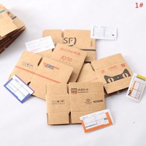 미니어처택배상자 1/5Pcs/1 세트 미니 카톤 익스프레스 박스 인형 장난감 장식 가구 액세서리, 02 as pic