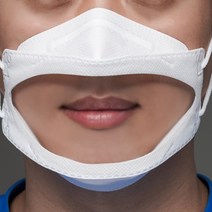 립뷰마스크 10매 대형 엄청 큰 투명창 립리딩마스크 입보이는마스크 투명마스크, 립뷰 큰 창 화이트 10매, 1개