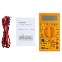 LCD 디지털 멀티 미터 AC DC 750V /1000V 디지털 휴대용 전기 멀티 미터 프로브 전압계 전류계 옴 테스터, 01 DT830B Yellow