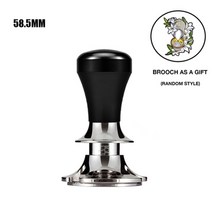 커피 디스트리뷰터 58.5mm 조정 가능한 탬퍼 분배기 파우더 프레스 해머 스테인레스, 58.5mm(검은색)